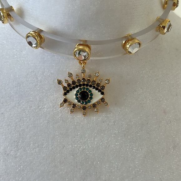Kurt Geiger London Evil Eye Jelly Choker Necklace New - Picture 2 of 7
